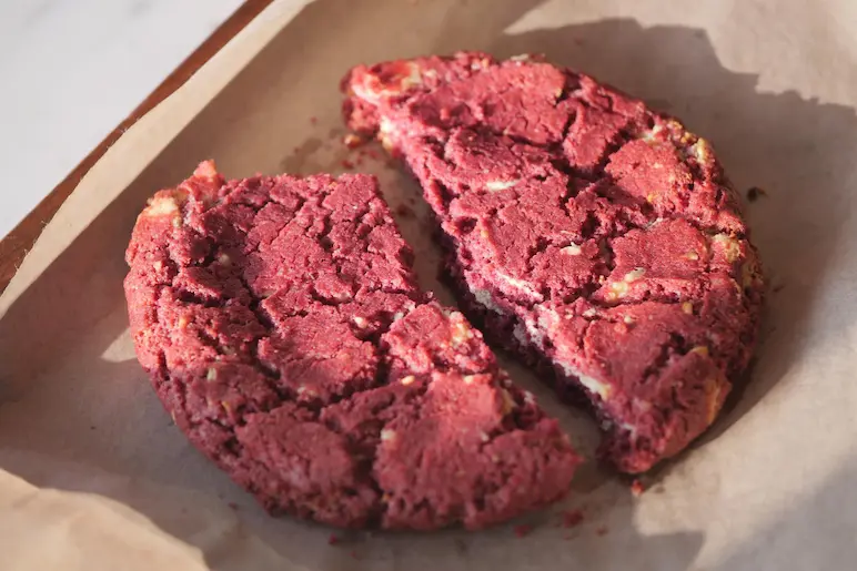 Cookies red velvet, l'effet velours rouge