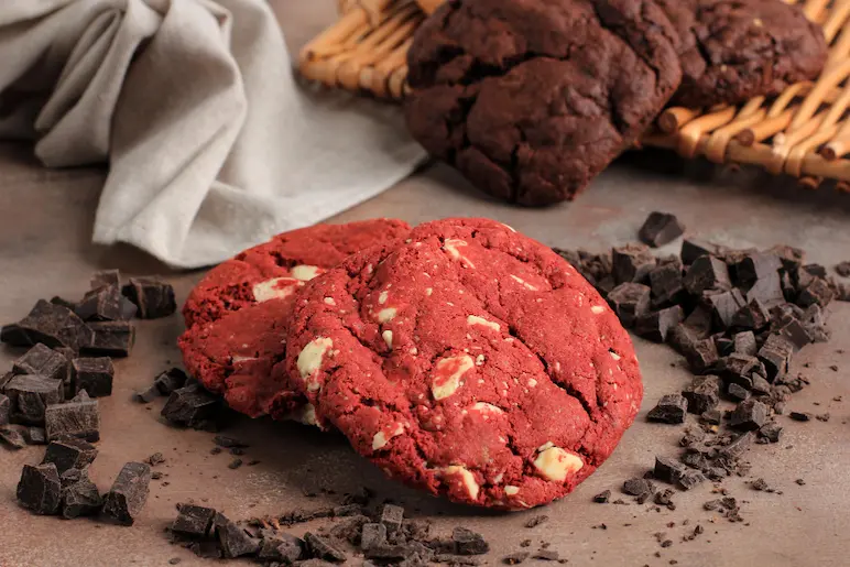 Cookies red velvet, l'effet velours rouge Cookies red velvet, l'effet velours rouge